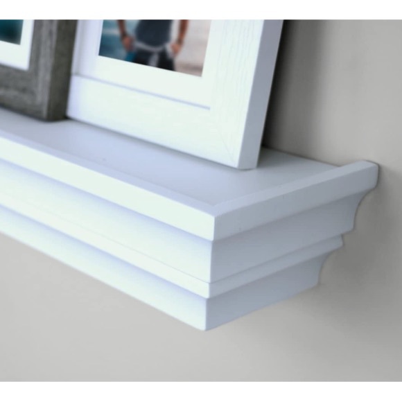 Victorian Wall Ledge and Shelf, Set of 3, White - Picture 4 of 7